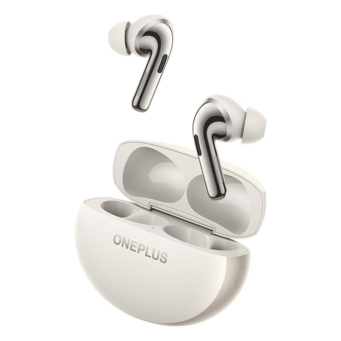 OnePlus Buds Pro 3 Bluetooth TWS in-Ear Buds – Dual Drivers, Dual DACs, Dynaudio EQs, AI-Powered Translator, Up to 50dB Adaptive Noise Cancellation, Up to 43Hrs Battery. ⭐⭐⭐⭐⭐ (4.9/5)
