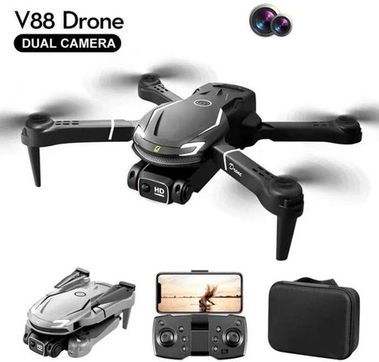 V88 HD Dual Camera Aerial Photo RC Drone 2.4GHz Folding 4CH Aircraft with Headless Mode, Single Battery. ⭐⭐⭐⭐⭐(4.9/5)
